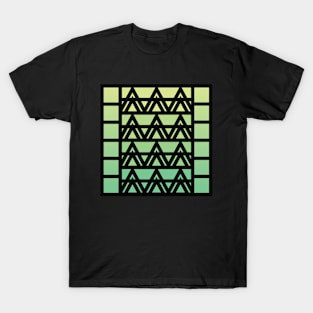 “Dimensional Peaks” - V.6 Green - (Geometric Art) (Dimensions) - Doc Labs T-Shirt